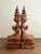 Rustic Vintage Teak Wood Thai Thepphanom Guardian Angels – Hand-Carved Buddhist Prayer Figures For Sale - Image 3 of 10