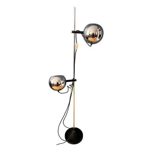 Mid-Century Chrome Eyeball Floor Lamp from Herda, 1970s For Sale