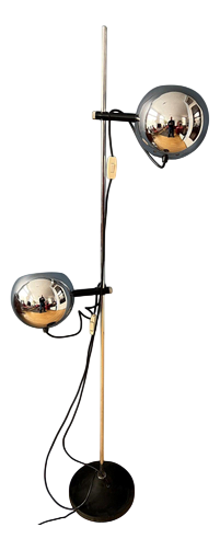 Mid-Century Chrome Eyeball Floor Lamp from Herda, 1970s