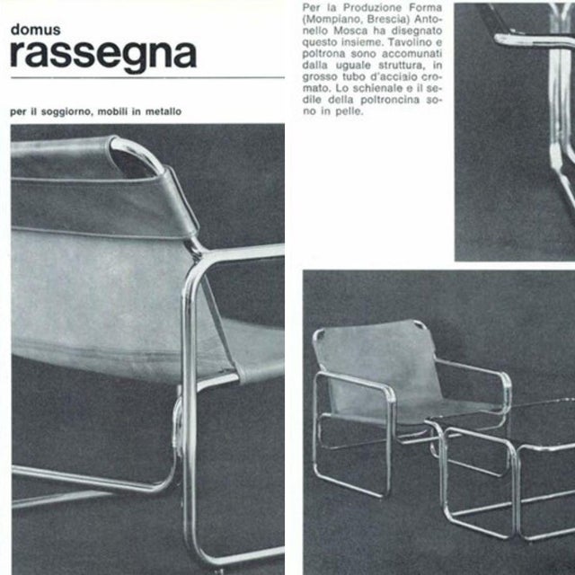 Chrome-Plated Steel and Leather Armchair by Antonello Mosca for Produzione Forma, 1970s For Sale - Image 4 of 5