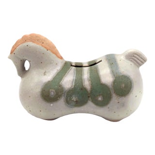 Mid 20th Century Takahashi Ceramic Stoneware Horse Coin Bank For Sale