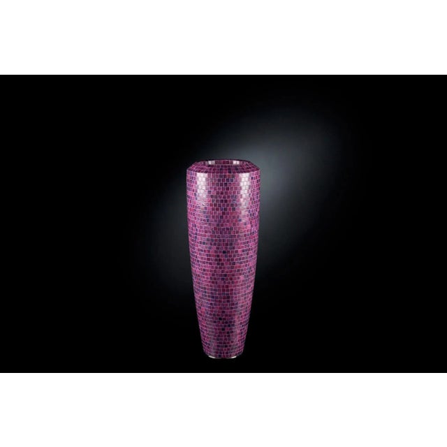 Contemporary Fuchsia Low-Density Polyethylene Obice Vase with Bisazza Mosaic from VGnewtrend For Sale - Image 3 of 7