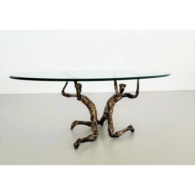 Purple Brutalist Trinidad Coffee Table in Bronze by Salvino Marsura, 1960 For Sale - Image 8 of 13