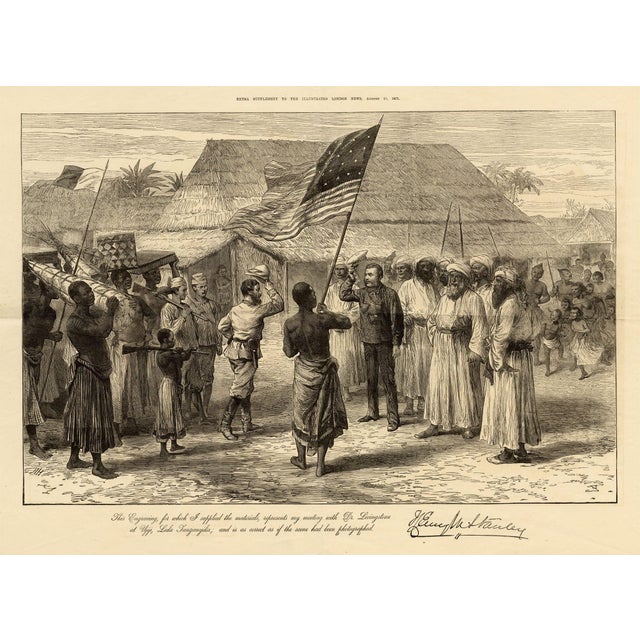 Wood H. Hall, Henry Morton Stanley Meeting David Livingstone at Ujiji, Tanzania, Africa For Sale - Image 7 of 7