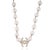 Modern Late 20th Century Style 222.67 Ct Pearl Station Necklace With Pavé Set Interlocking CC Accents For Sale - Image 3 of 12