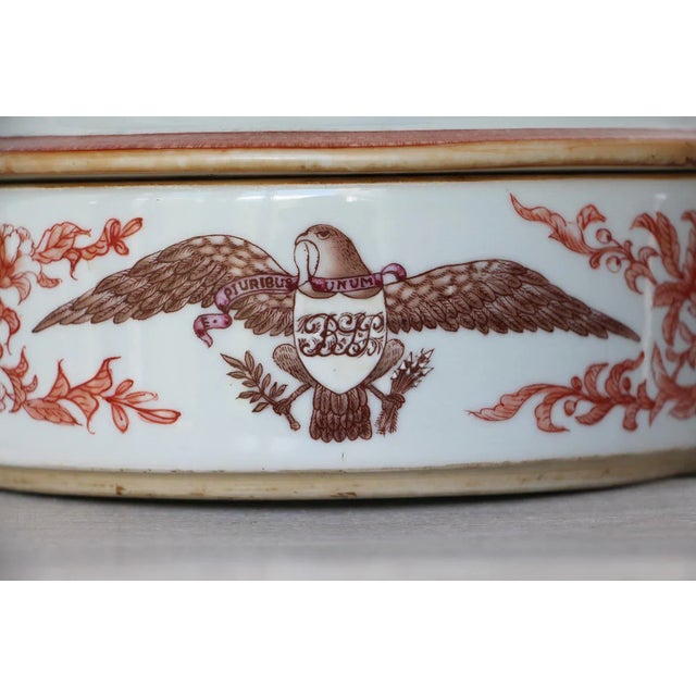 Chinese Export American Armorial Porcelain Tureen For Sale - Image 9 of 13