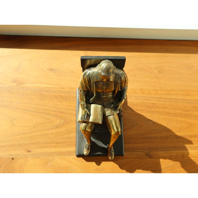 Antique Pair of John Harvard Bronzed Bookends After Daniel Chester French For Sale - Image 11 of 12