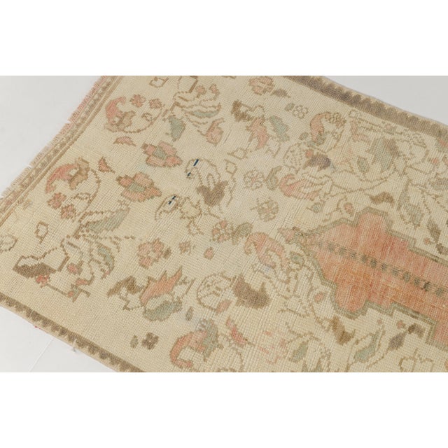 Mid 20th Century Small Oushak Bohemian Carpet For Sale - Image 9 of 10