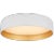 Modern Visual Comfort Signature Shaw Medium Flush in Matte White & Gild with White Glass For Sale - Image 3 of 3