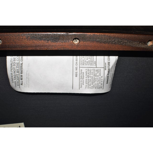 Baker Furniture Thomas Pheasant Brown Velvet Scroll Arm Bench For Sale In Cincinnati - Image 6 of 8