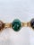 Mid‑Century Carved Semi-Precious Gemstone Scarab Bracelet • 12k Gf Clasp • Egyptian Revival For Sale - Image 10 of 13