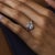 1950s 1950s French Gia 2.55 Carat Antique Pear Shape Diamond Platinum Engagement Ring, Size 7 For Sale - Image 5 of 6