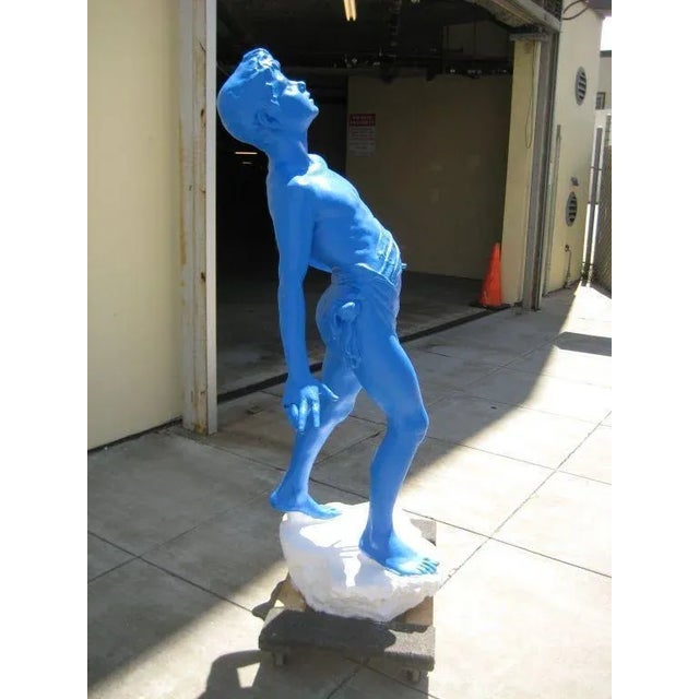1950s Vintage LifeSized Yves Klein Blue Boy Statue Chairish