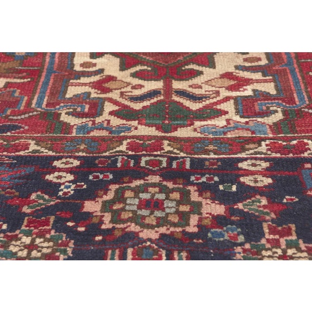 Early 20th Century Early 20th Century Antique Persian Heriz Rug - 05'01 X 10'02 For Sale - Image 5 of 9