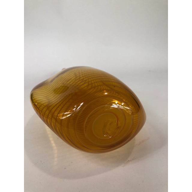 Mid 20th Century Early 21st Century Glass Gold Color Vase, Signed John Geci For Sale - Image 5 of 8