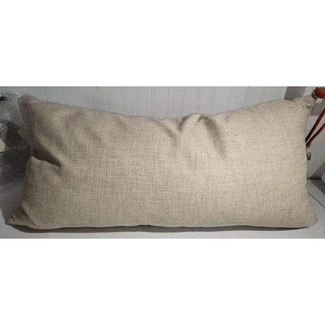 Early 20th Century Hand Woven Bolster Pillow Center Eye For Sale - Image 4 of 4