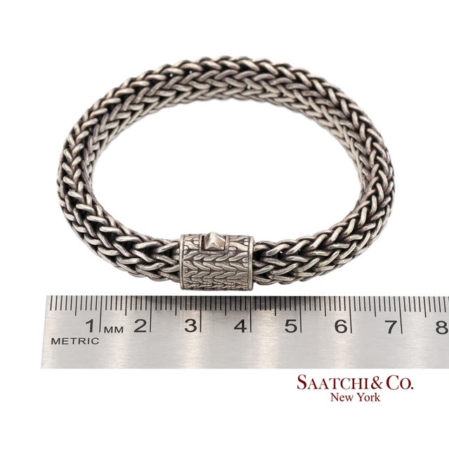 John Hardy Sterling Silver Woven Chain Bracelet For Sale - Image 12 of 14