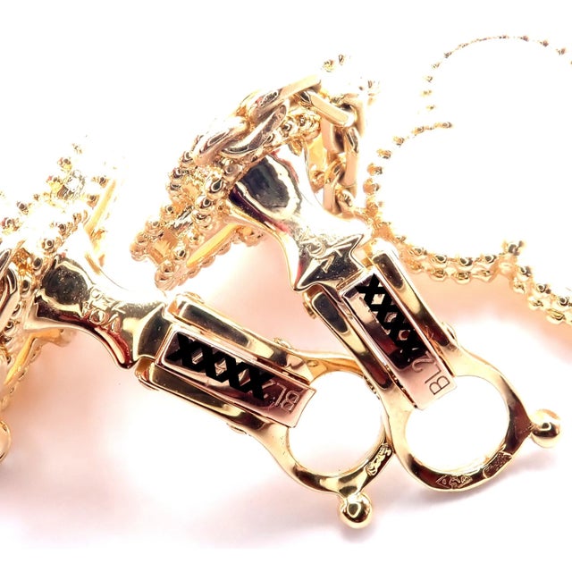 Van Cleef & Arpels Yellow Gold Magic Alhambra Mother of Pearl Earrings, Pair For Sale - Image 12 of 14