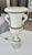 Stone Single Italian Tall Alabaster and Brass Urn Handles Table Lamp For Sale - Image 7 of 18