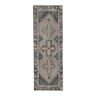 Vintage Faded Short Turkish Rug Runner 2'2''x5'11'' For Sale