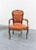 Late 20th Century Chateau d'Ax Louis XV Leather Chair For Sale - Image 4 of 8