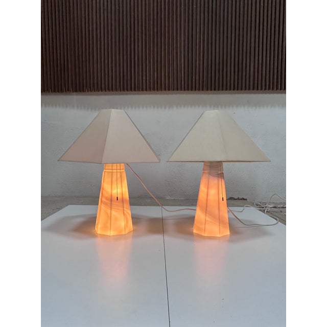 Vintage Glass Art Table Lamps by Peill & Putzler, Germany, 1970s, Set of 2 For Sale - Image 13 of 18