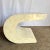 Postmodern Faux Goatskin Laminate Wave Side Tables For Sale In Miami - Image 6 of 6