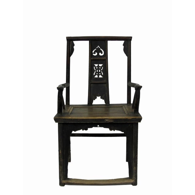 Antique Chinese Southern Official Hat Armchairs - a Pair For Sale - Image 4 of 10