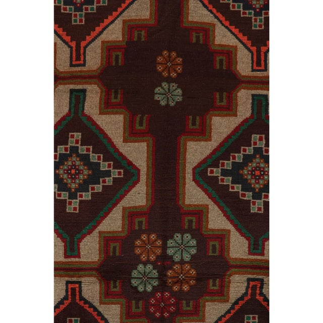 Rug & Kilim’s Afghan Baluch Tribal Rug in Rust Tones With Geometric Medallions For Sale In New York - Image 6 of 7