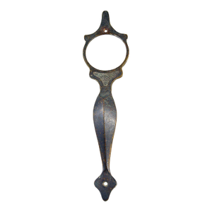 Arts & Crafts Bronze Entry Door Pull With Lock Insert