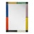 Bespoke Italian Mondrian Decor Orange, Yellow, Gray, Black, White & Gold Glass Mirror For Sale