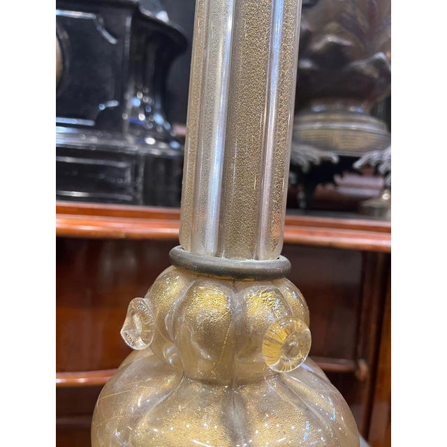 Floor Lamp in Gold and Murano Glass, 1960 For Sale - Image 6 of 16