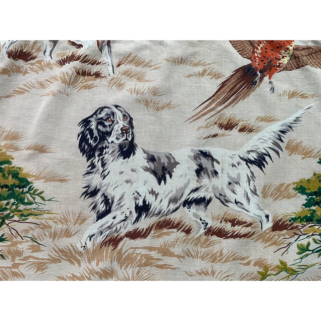 Vintage Bird Dog Hunting Fabric Panel - For Sale - Image 4 of 11