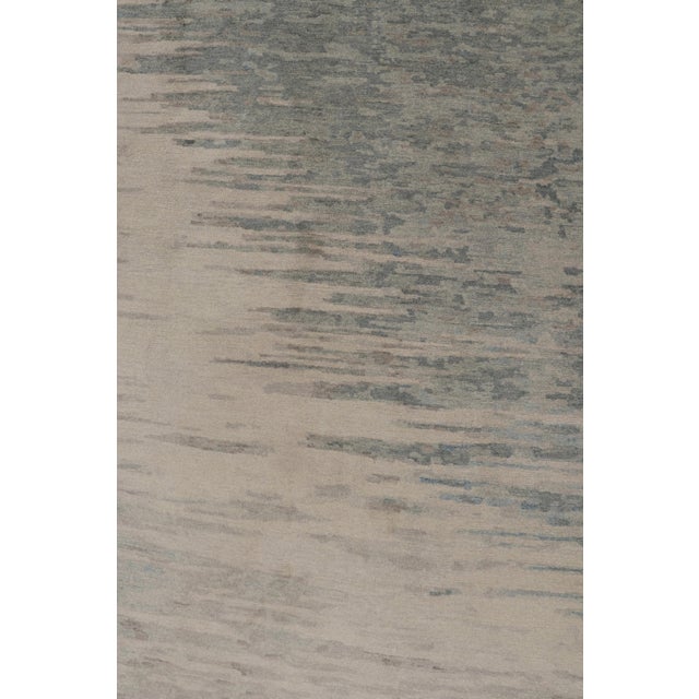 Abstract 2010s Rug & Kilim’s Modern Abstract Rug in Blue & Gray For Sale - Image 3 of 8