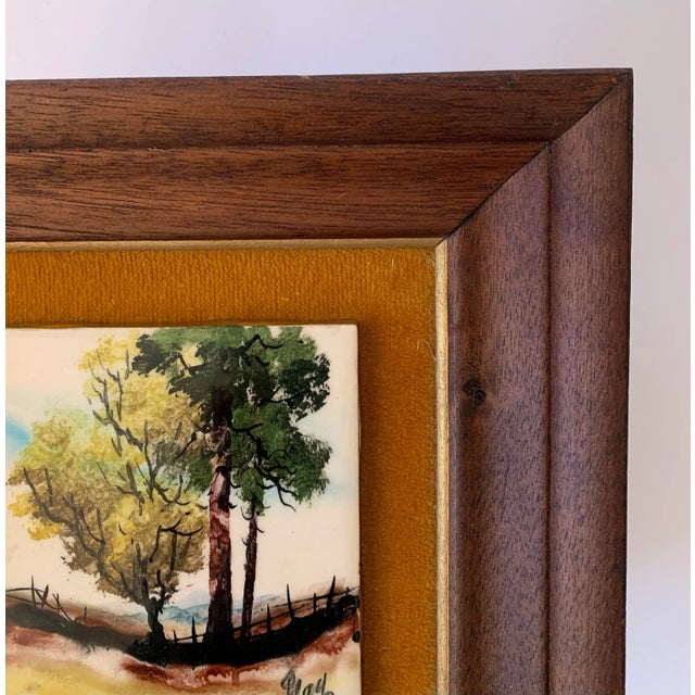 Wood Mid Century Modern Tile Painting - Clyde Gray For Sale - Image 7 of 12