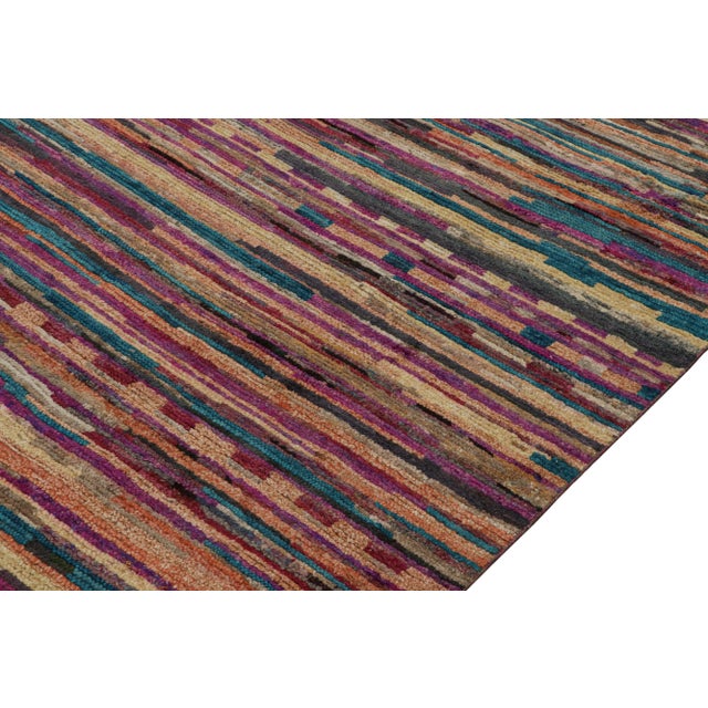 2010s 2010s Rug & Kilim’s Contemporary Moroccan Style Rug in Multicolor Stripes For Sale - Image 5 of 8