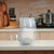 Modern Portage Ice Clear Abstract Glass Vase- Medium For Sale - Image 3 of 11