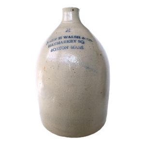 19th Century John A. Walsh & Co Stoneware Whiskey Jug