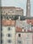 Wood Piran Slovenia Cityscape Painting by Ella Nilsson, C. 1988 For Sale - Image 7 of 13