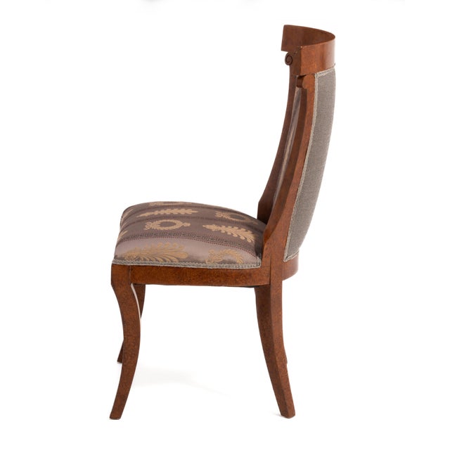 John Widdicomb Klismos Saber Leg Side Chair Jw-1773 Burl Regency Neoclassical 1960s For Sale In Philadelphia - Image 6 of 18