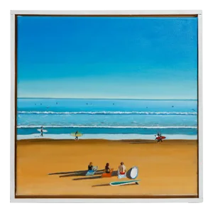 Octavia Campbell-Davy’s, Afternoons at the Beach, Acrylic on Canvas, Framed
