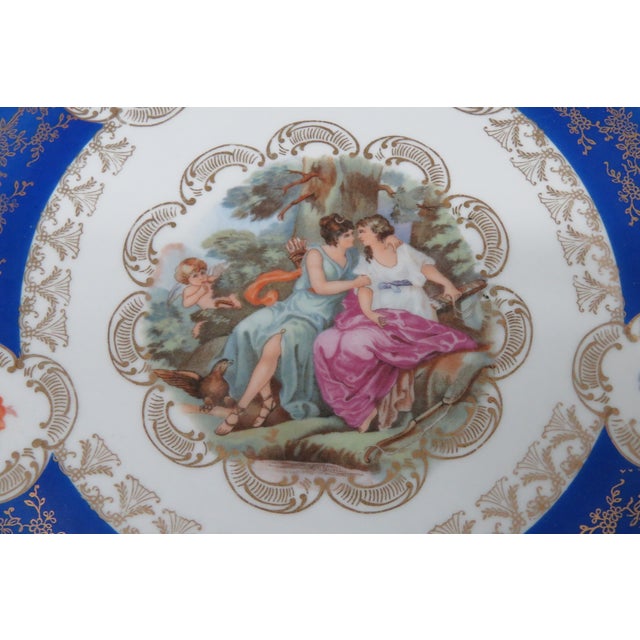 Oscar Schlegelmilch Cameo Germany Hand Painted Porcelain Decorative Plate 4665b For Sale - Image 12 of 14