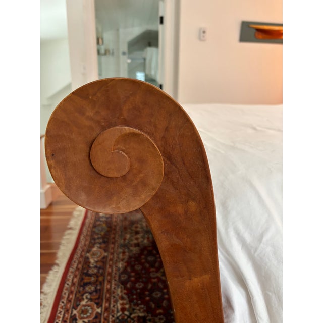 Wood Rare Charles Shackleton Queen Sleigh Bed – Handcrafted Vermont Hardwood For Sale - Image 7 of 8