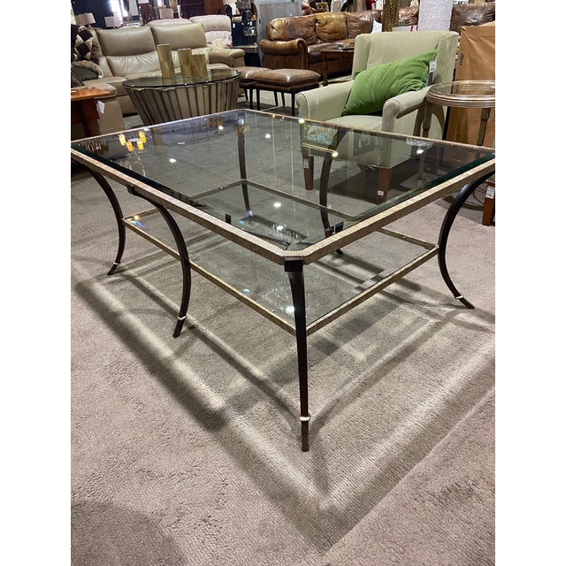 Marge Carson Gold Metal Frame Coffee Table Chairish