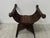 Antique Syrian Folding Armchair in Carved Wood with Inlay, 1800s For Sale - Image 5 of 13