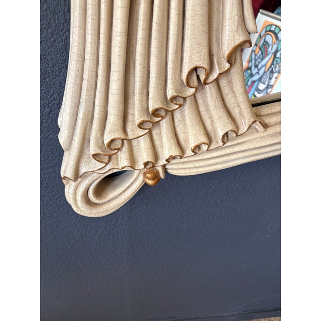 1990s Hollywood Regency Style Wall Mirror For Sale - Image 5 of 12