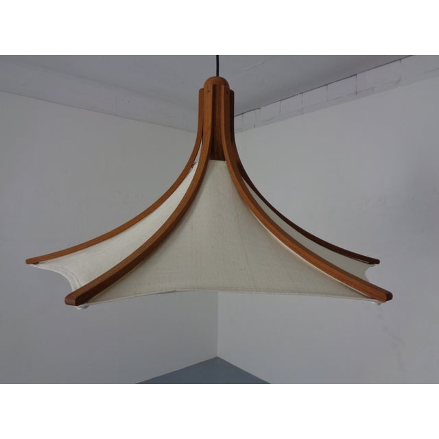 Adjustable Counterweight Pendant Lamp in Teak from Domus, Germany, 1960s For Sale - Image 15 of 15