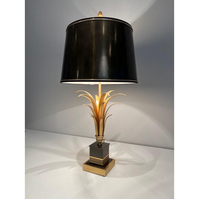 1970s Neoclassical Palm tree-shaped table lamp in the style of Maison Charles For Sale - Image 12 of 12
