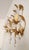 Modern Hollywood Regency Hand-Forged Gold Leaf Gilded Floral 2-Light Wall Lamp with Crystals, 1950s For Sale - Image 3 of 18