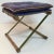 1970s Faux Bamboo & Steel Upholstered X Stool For Sale In Houston - Image 6 of 6